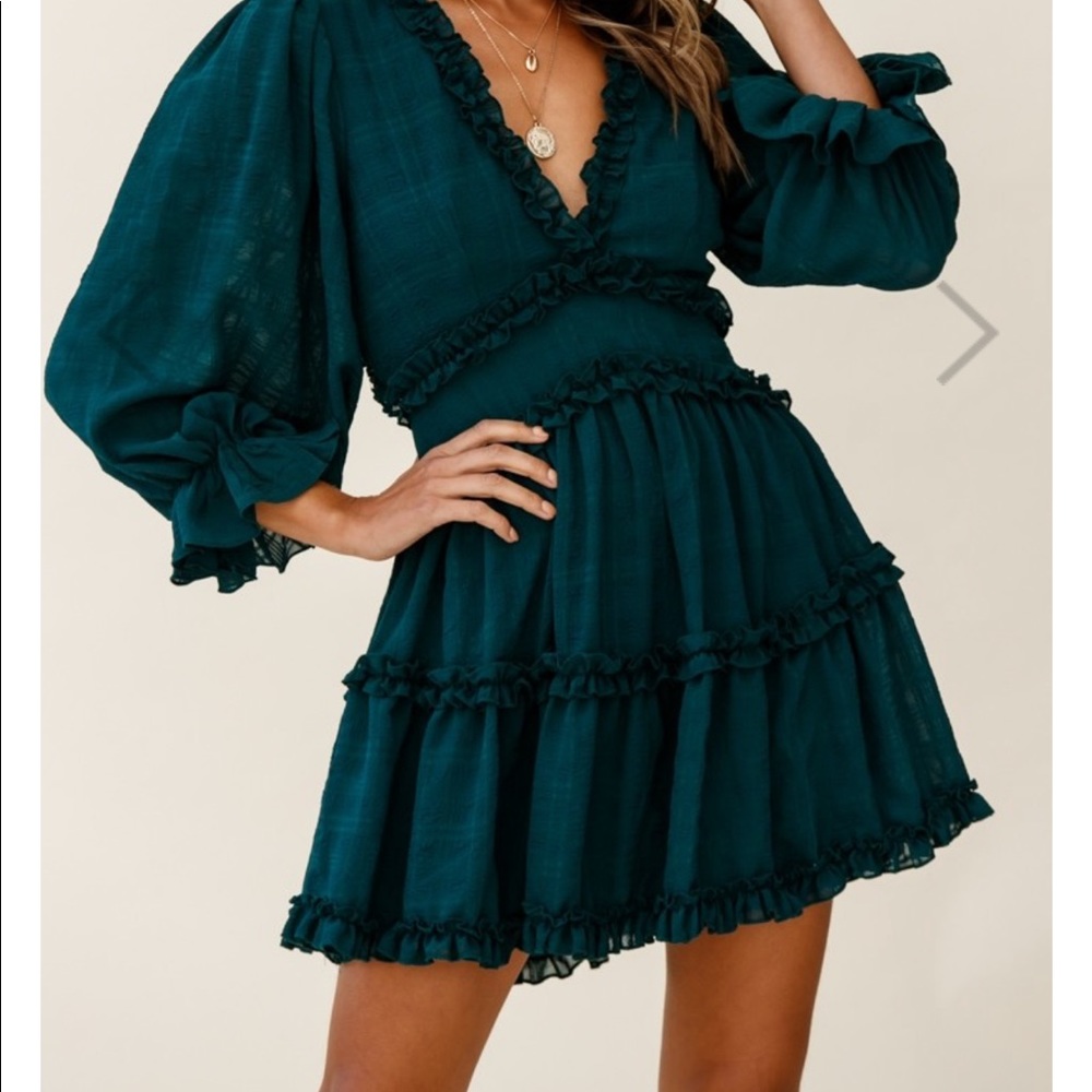 Selfie Leslie Dress Forest Green Emerald